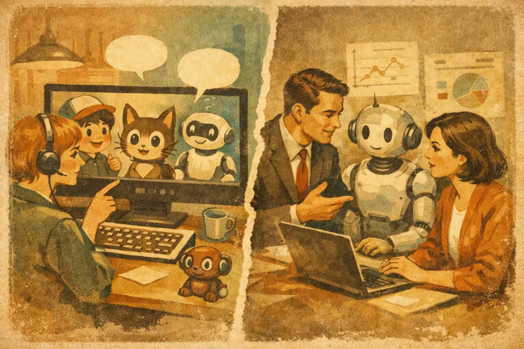 キャラチャット と AI 伴走型 比較で見える違い