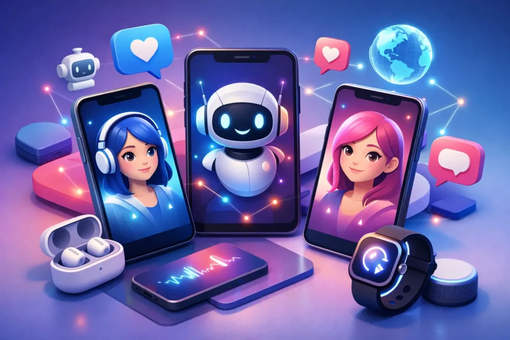 Comparativa de apps companion AI para conectar