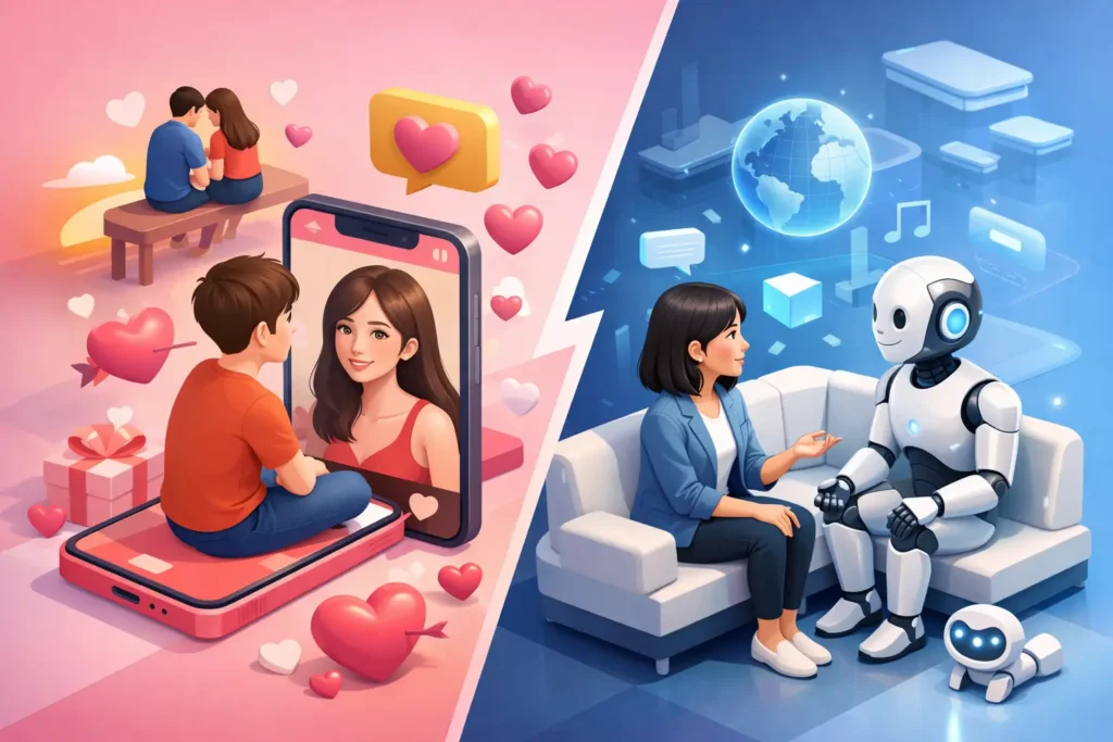 가상연애앱 vs AI 친구, 뭐가 더 오래 남을까