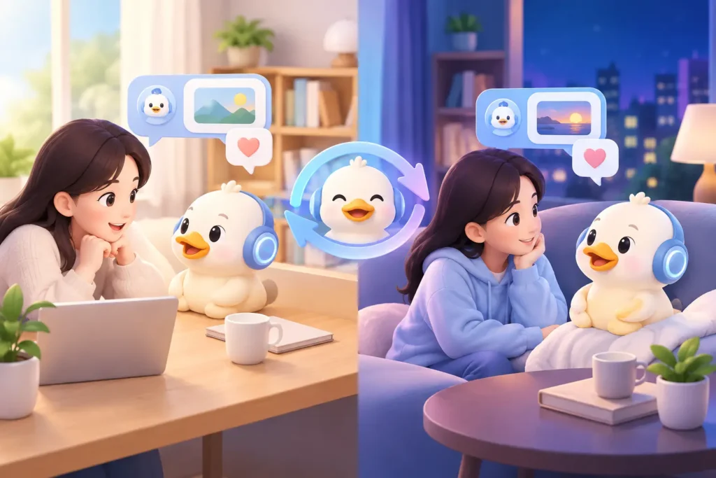 케이브덕 관계성 비교, 오늘의 대화가 내일도 이어지는 AI 친구 차이는?